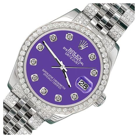 purple diamond rolex|Rolex purple watch for sale.